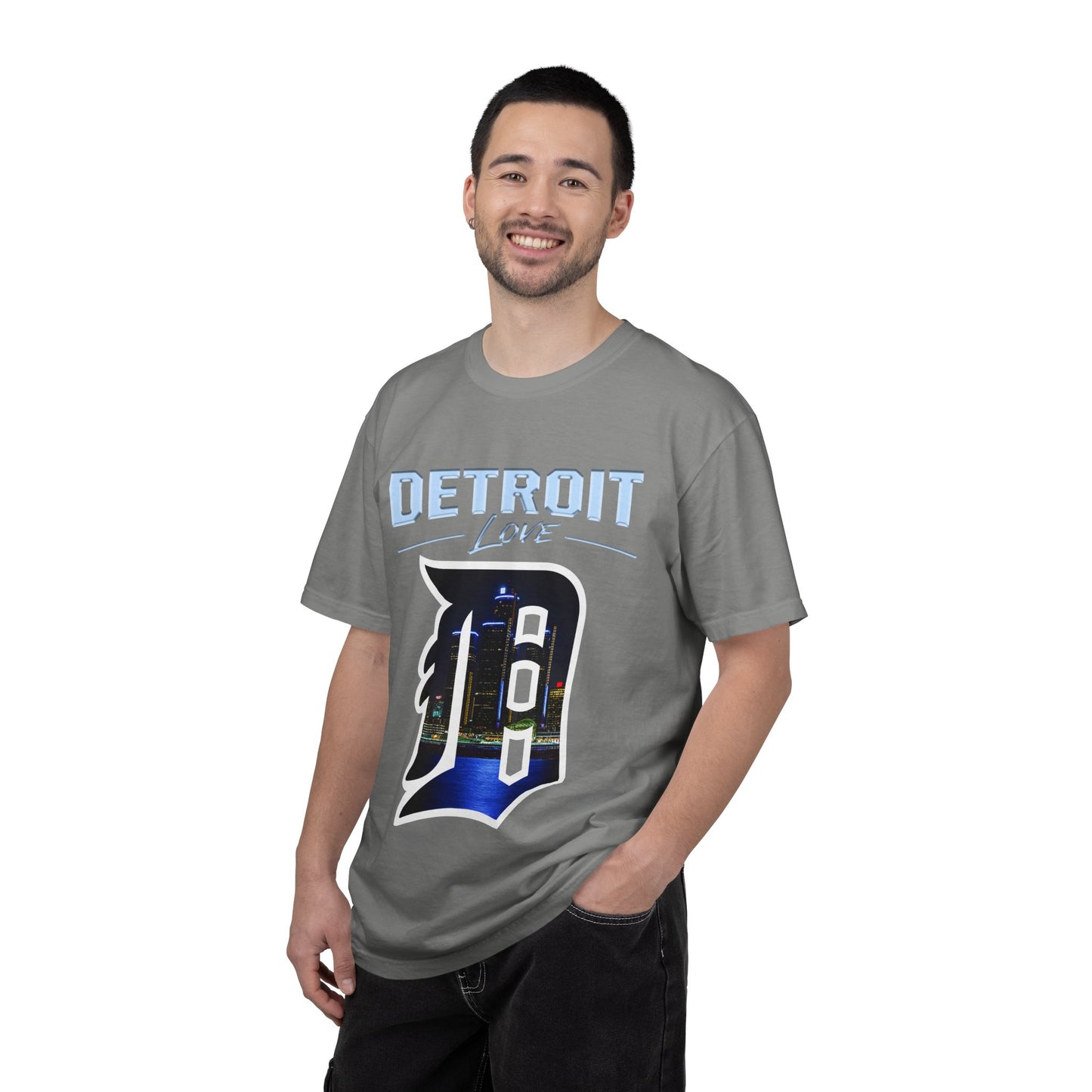 Detroit Love T-Shirt — City Skyline D Graphic Tee