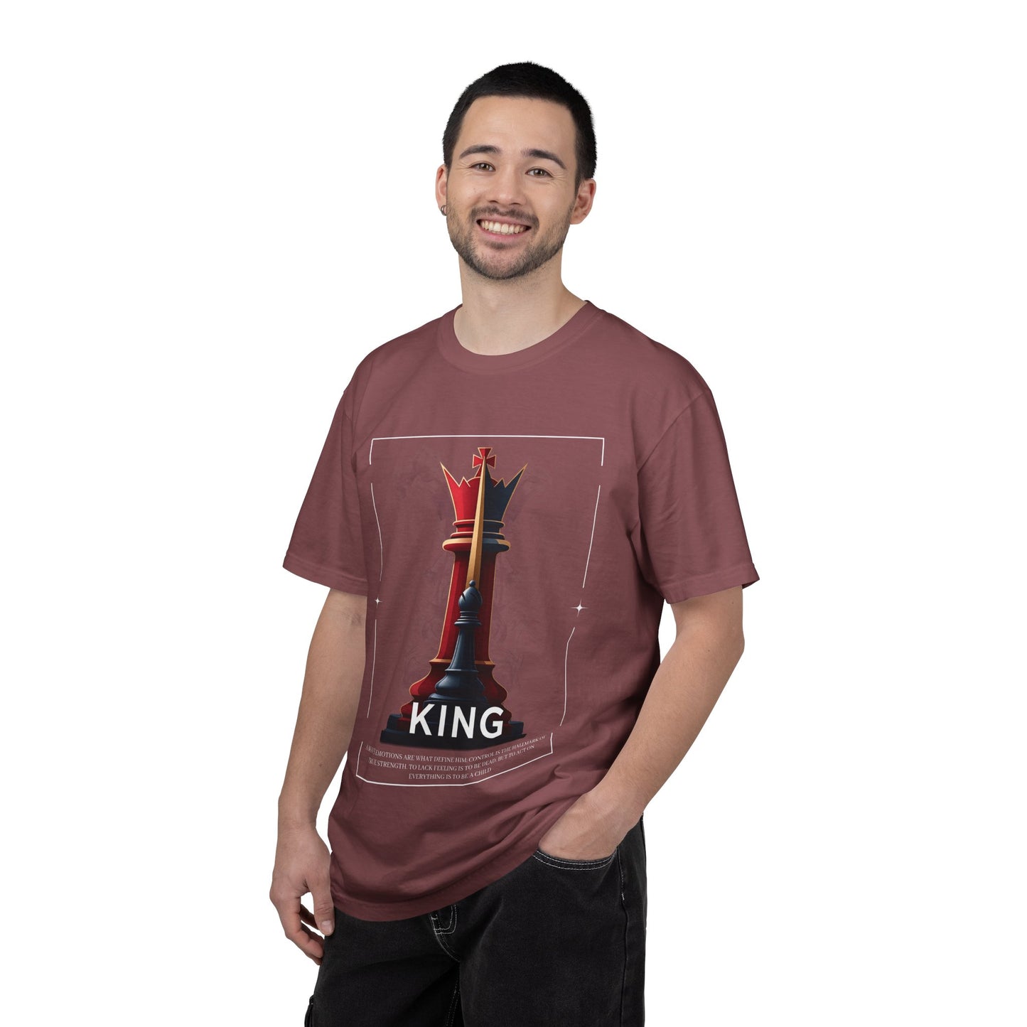 King Chess Piece T-Shirt — Bold Pawn-to-King Graphic Tee