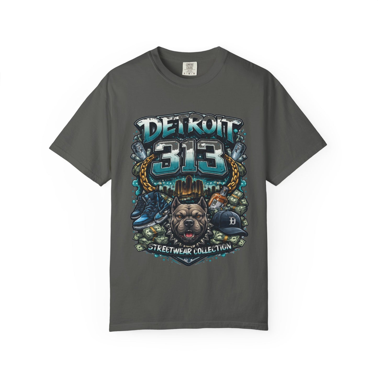 Detroit 313 Streetwear T-Shirt — Urban Vintage City Pride Tee