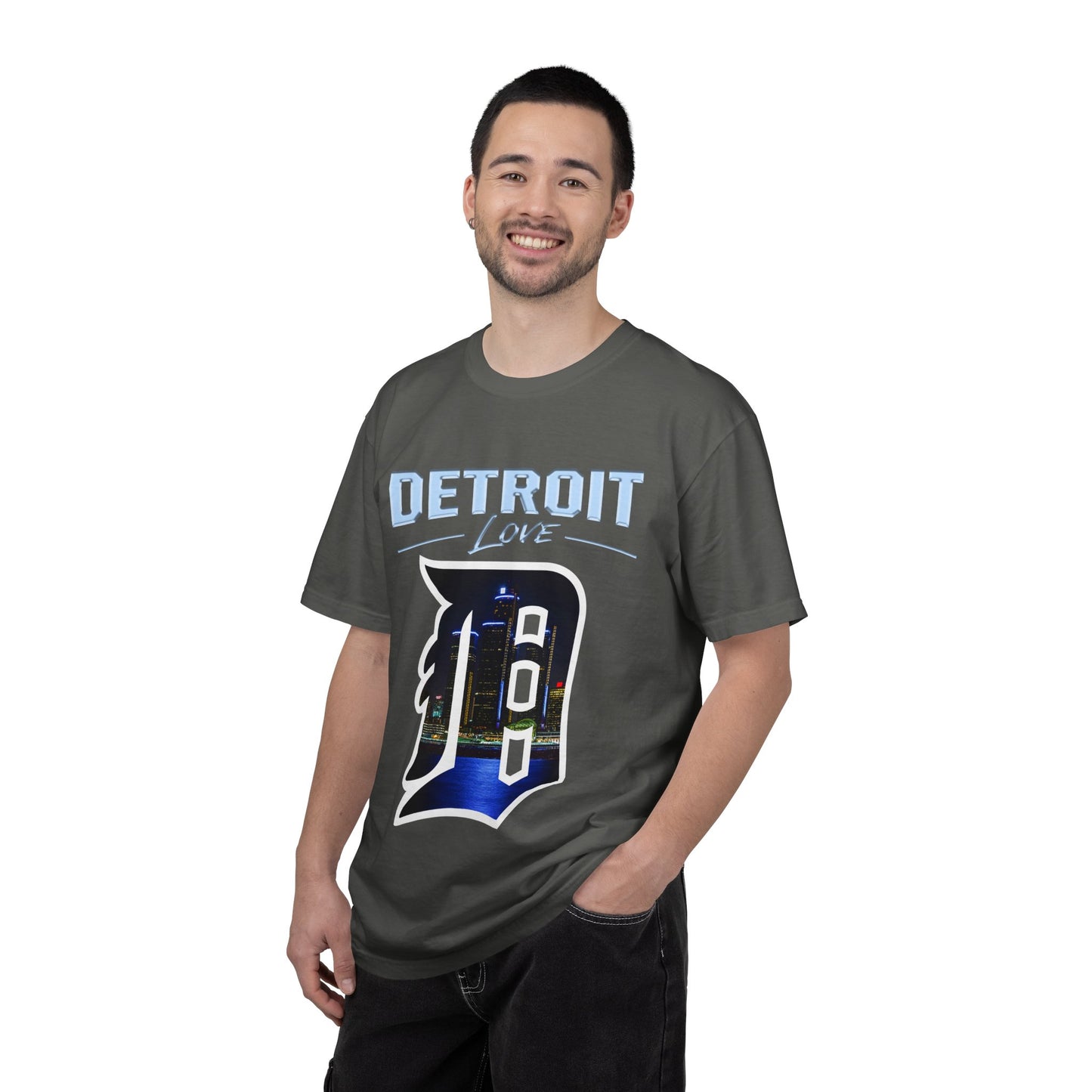 Detroit Love T-Shirt — City Skyline D Graphic Tee