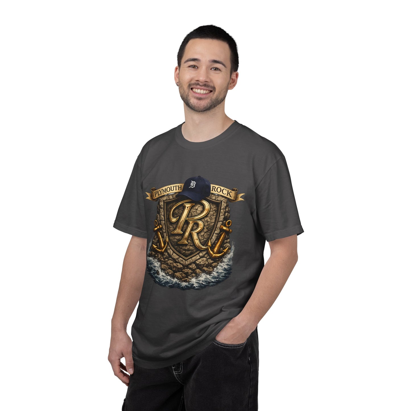 P Rock Crest T-Shirt — Nautical Anchor PR Logo Tee