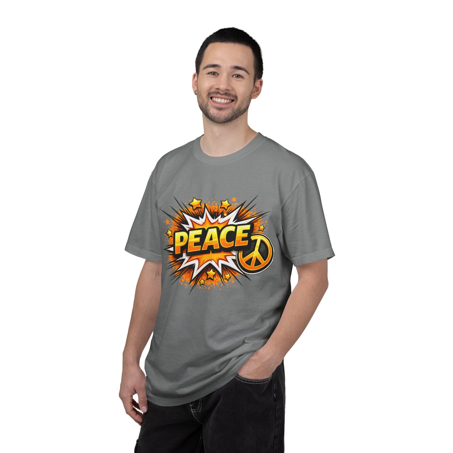 Peace Pop Art T-Shirt — Retro Comic Peace Sign Tee