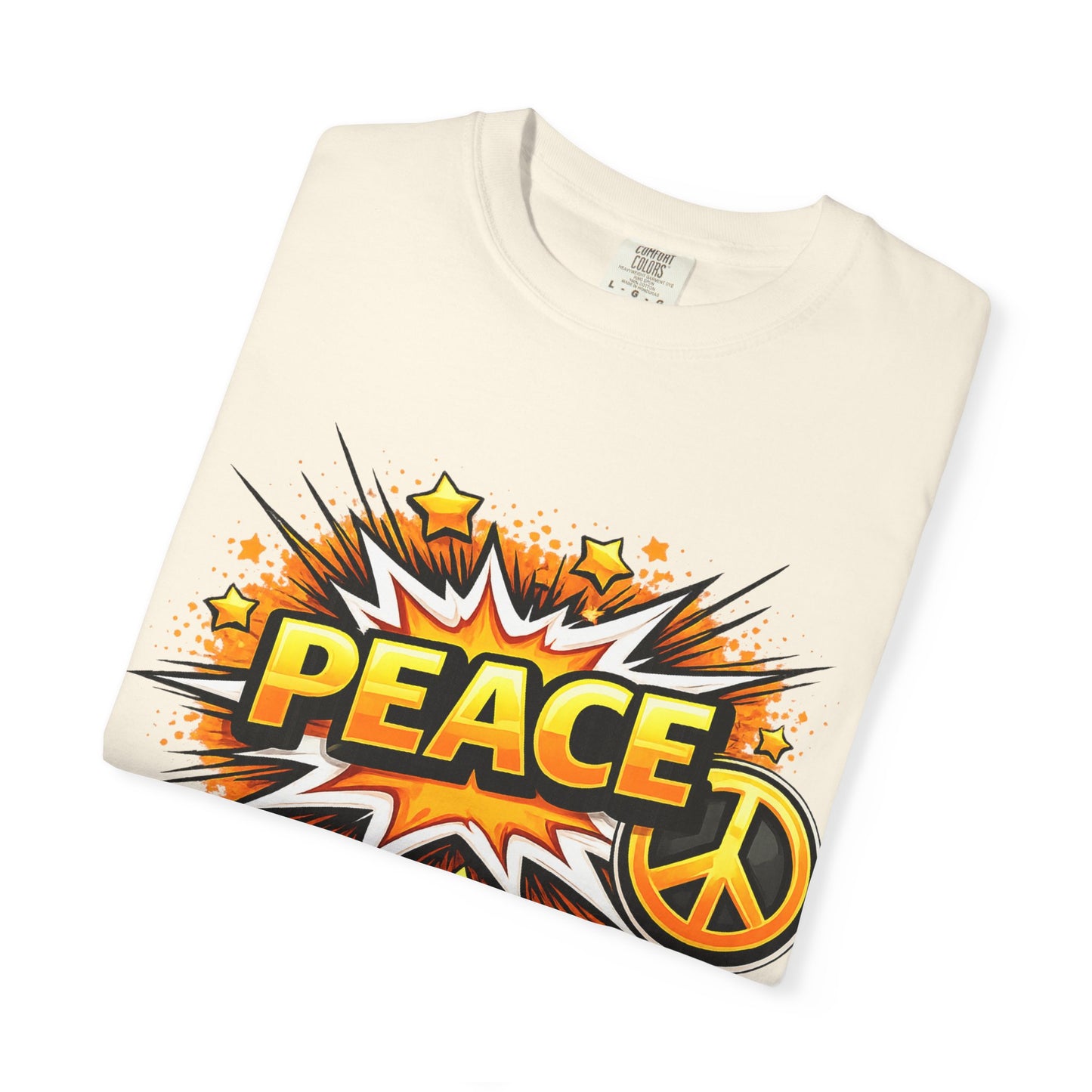 Peace Pop Art T-Shirt — Retro Comic Peace Sign Tee