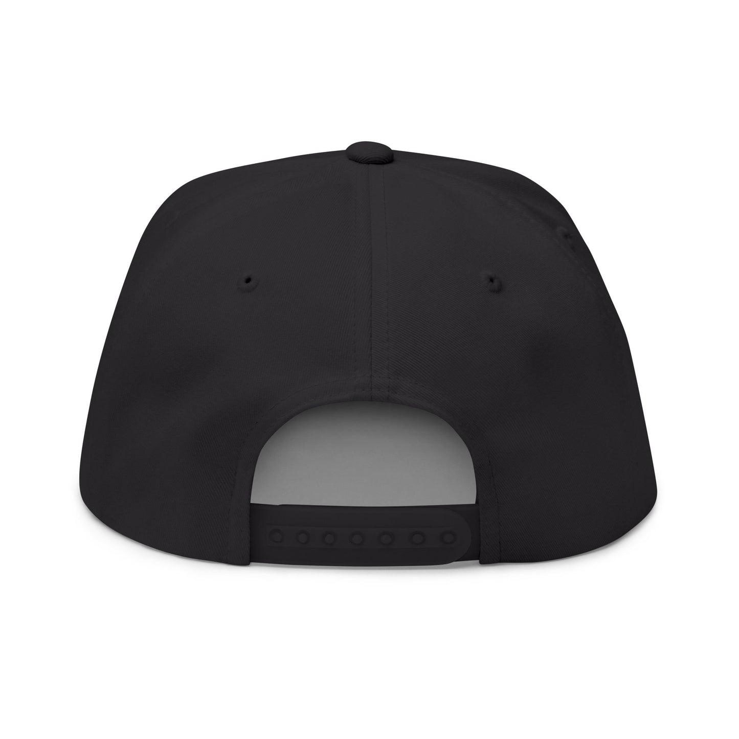 Gold Script 'PR' Embroidered Flat Bill Cap