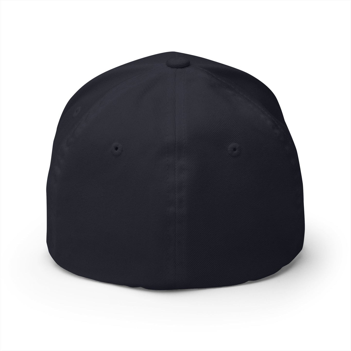 Embroidered Gold Script 'PR' Cap — Structured Closed-Back Baseball Hat