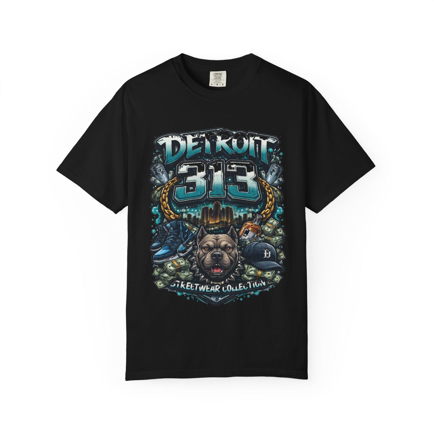 Detroit 313 Streetwear T-Shirt — Urban Vintage City Pride Tee