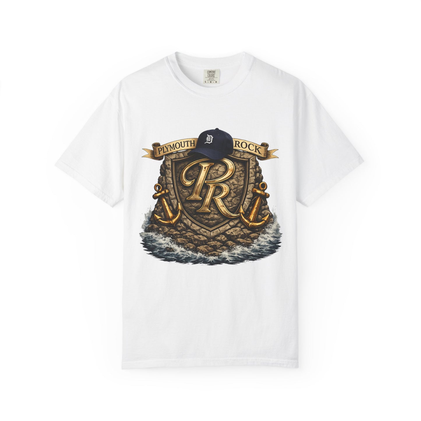 P Rock Crest T-Shirt — Nautical Anchor PR Logo Tee
