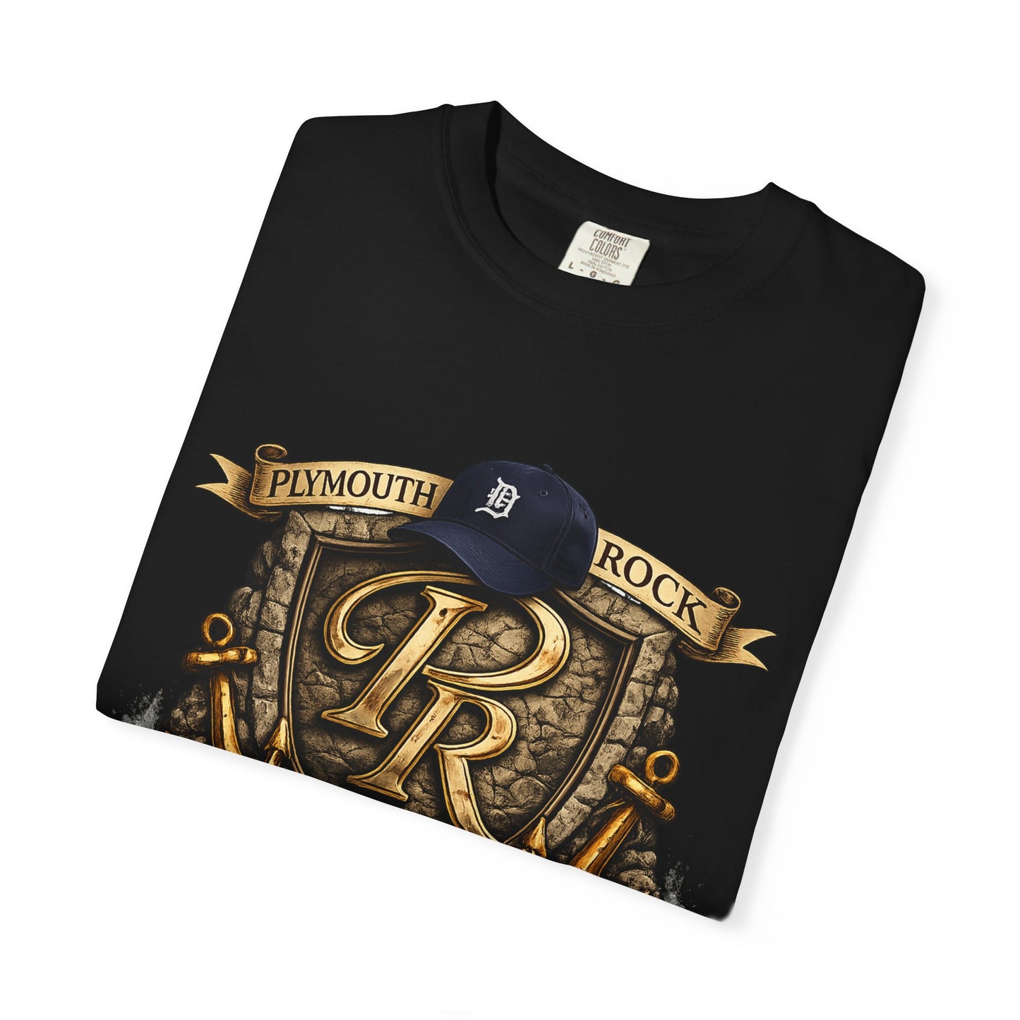 P Rock Crest T-Shirt — Nautical Anchor PR Logo Tee