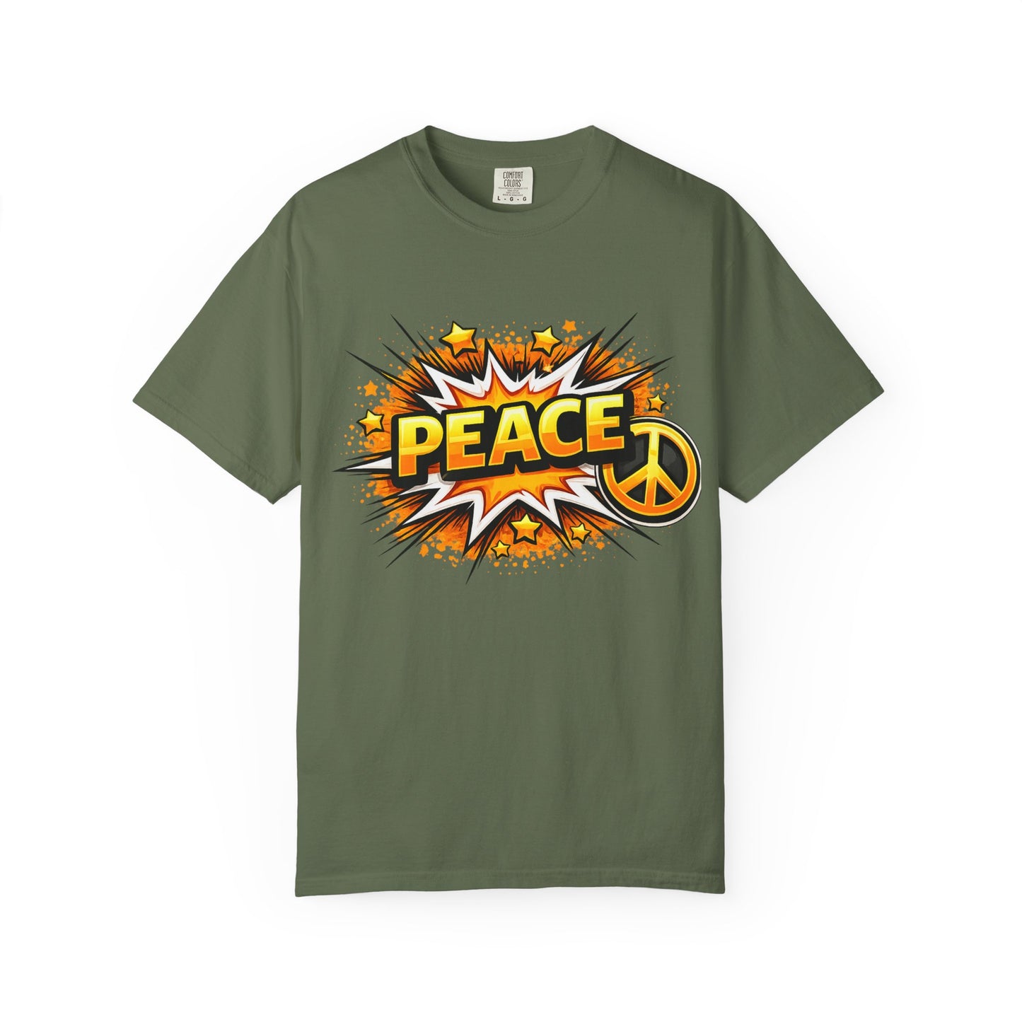 Peace Pop Art T-Shirt — Retro Comic Peace Sign Tee