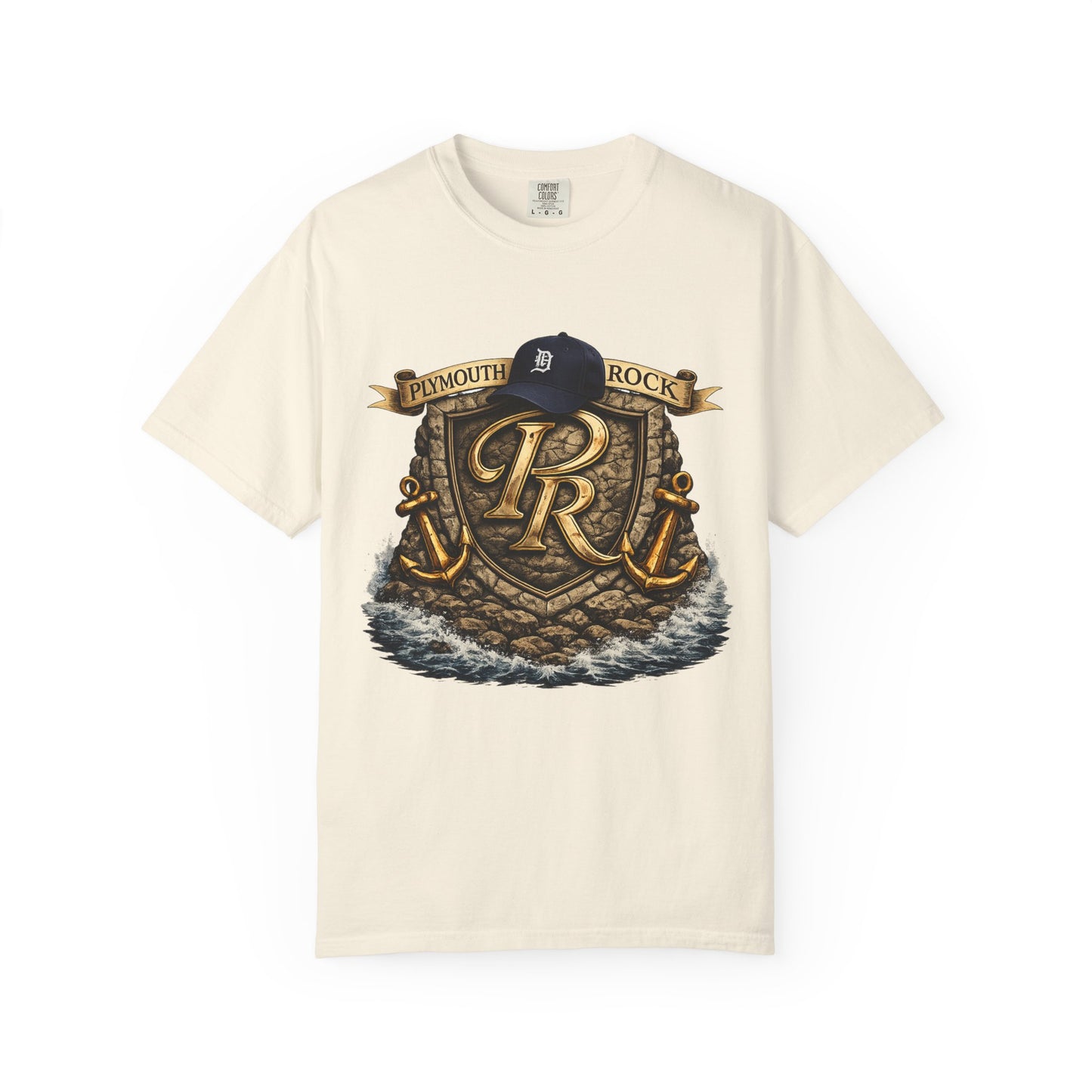 P Rock Crest T-Shirt — Nautical Anchor PR Logo Tee