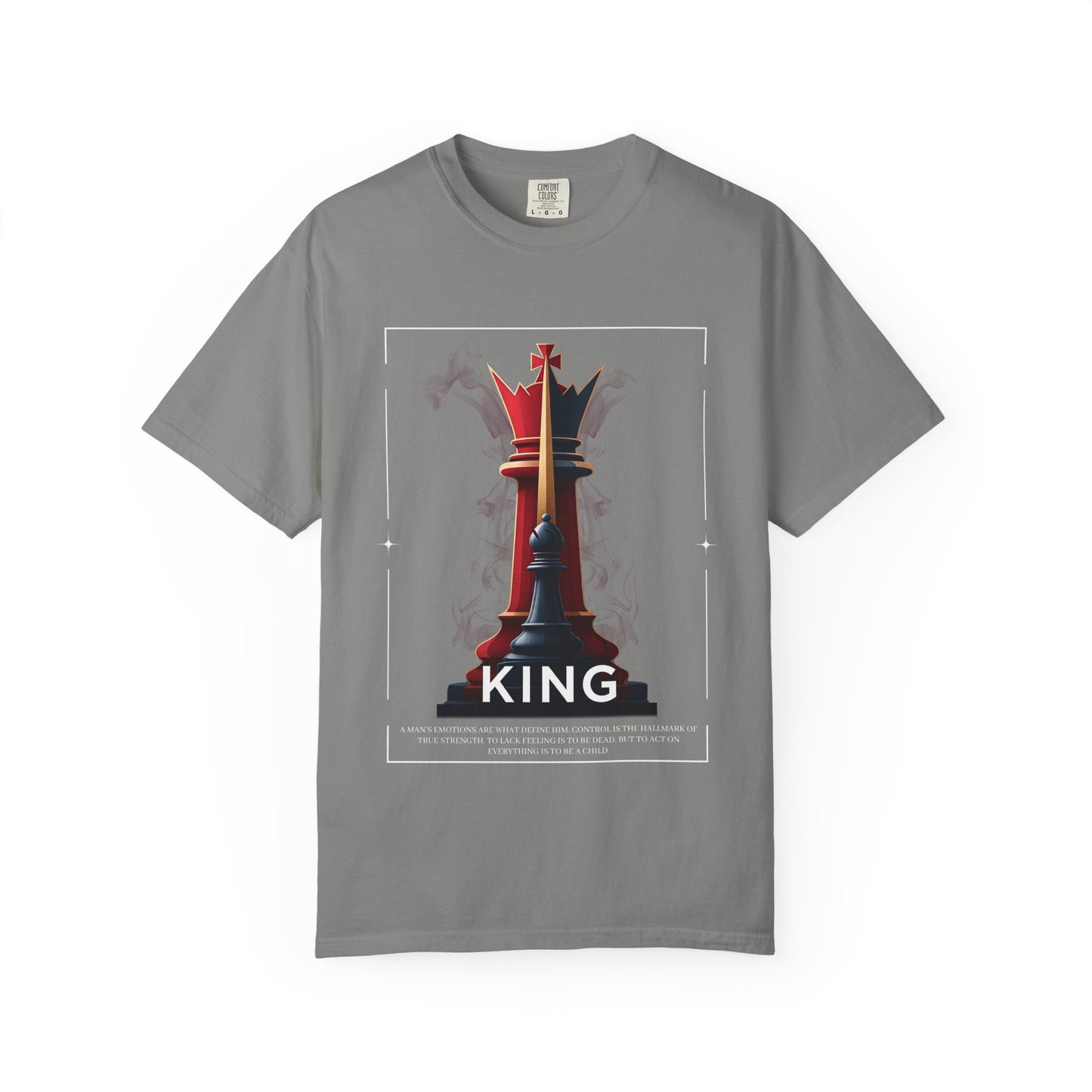 King Chess Piece T-Shirt — Bold Pawn-to-King Graphic Tee
