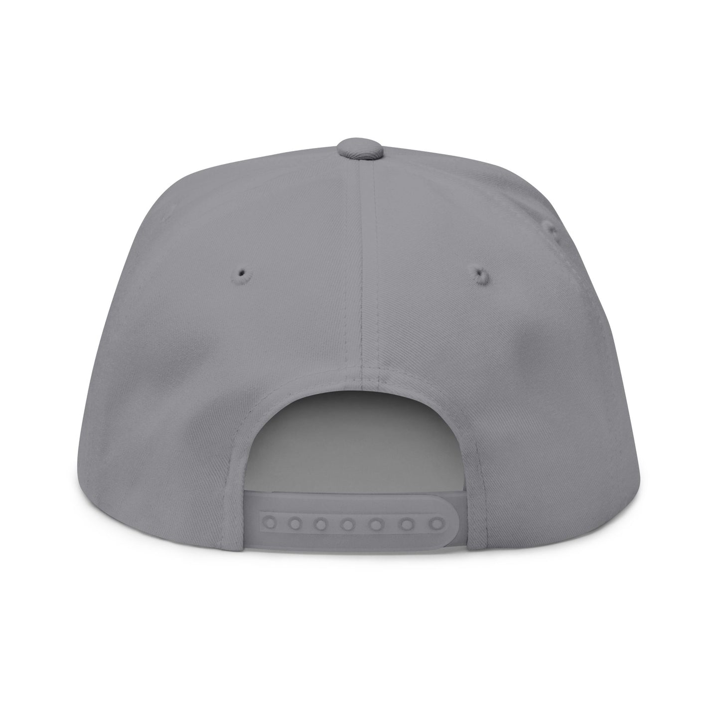 Gold Script 'PR' Embroidered Flat Bill Cap