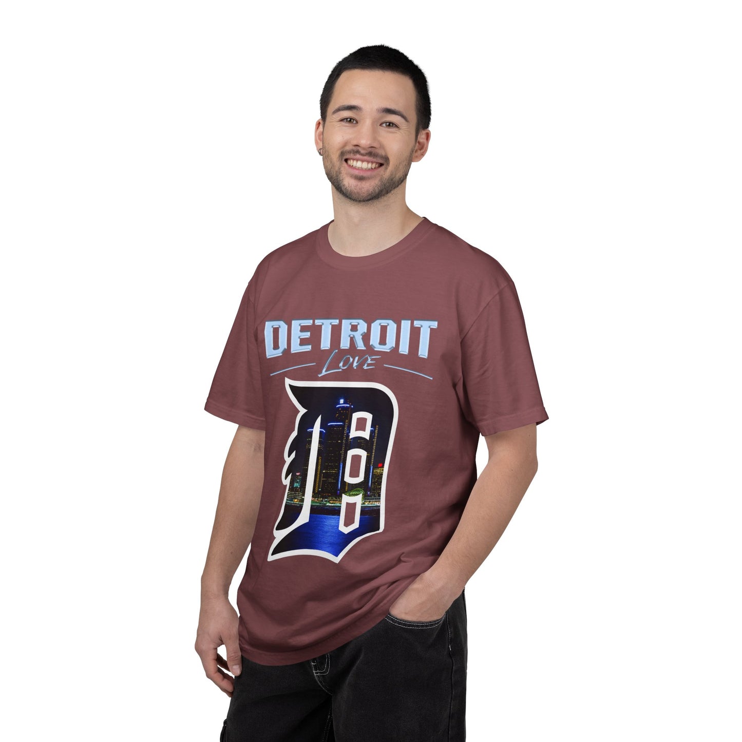 Detroit Love T-Shirt — City Skyline D Graphic Tee