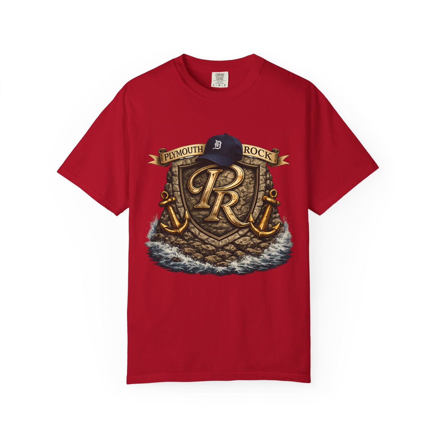 P Rock Crest T-Shirt — Nautical Anchor PR Logo Tee