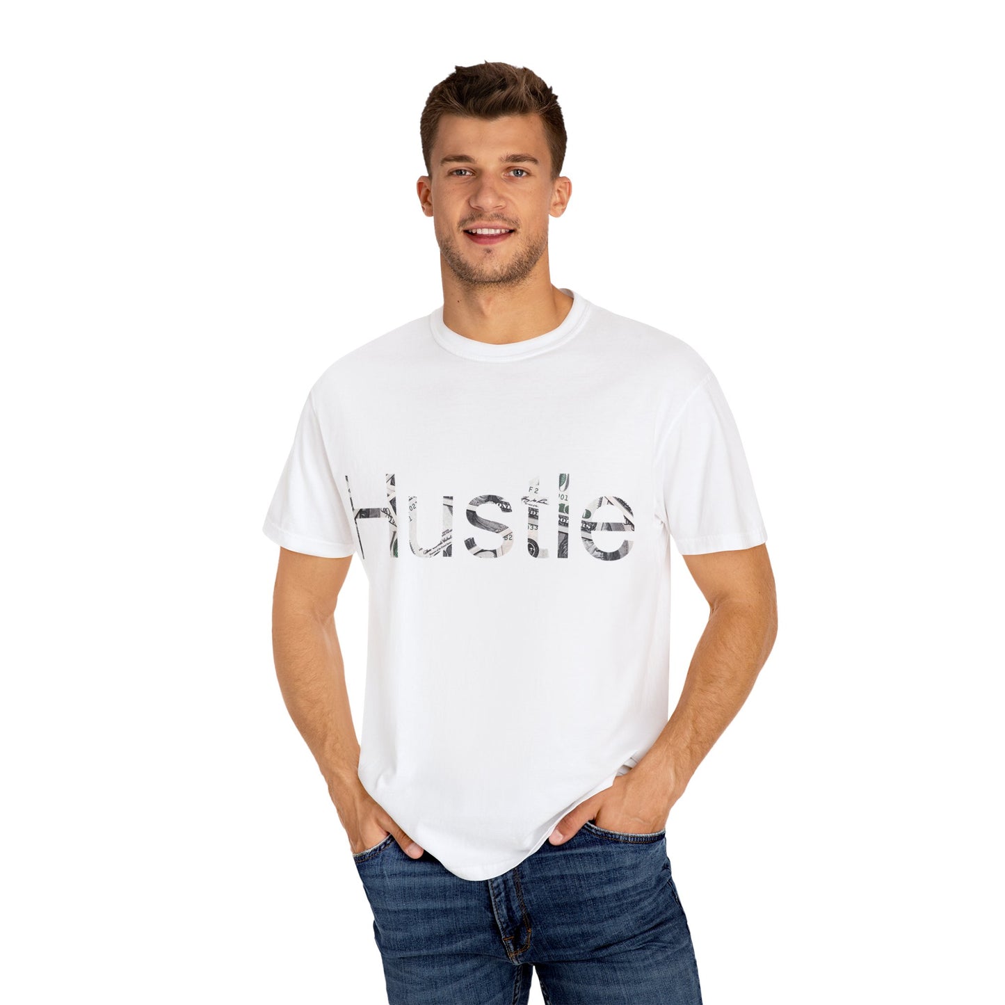 Hustle Unisex Garment-Dyed T-Shirt - Motivational Casual Wear