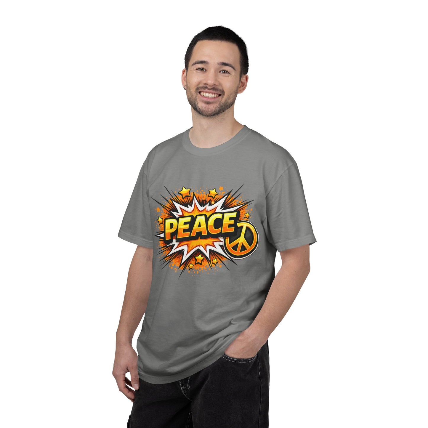 Peace Pop Art T-Shirt — Retro Comic Peace Sign Tee