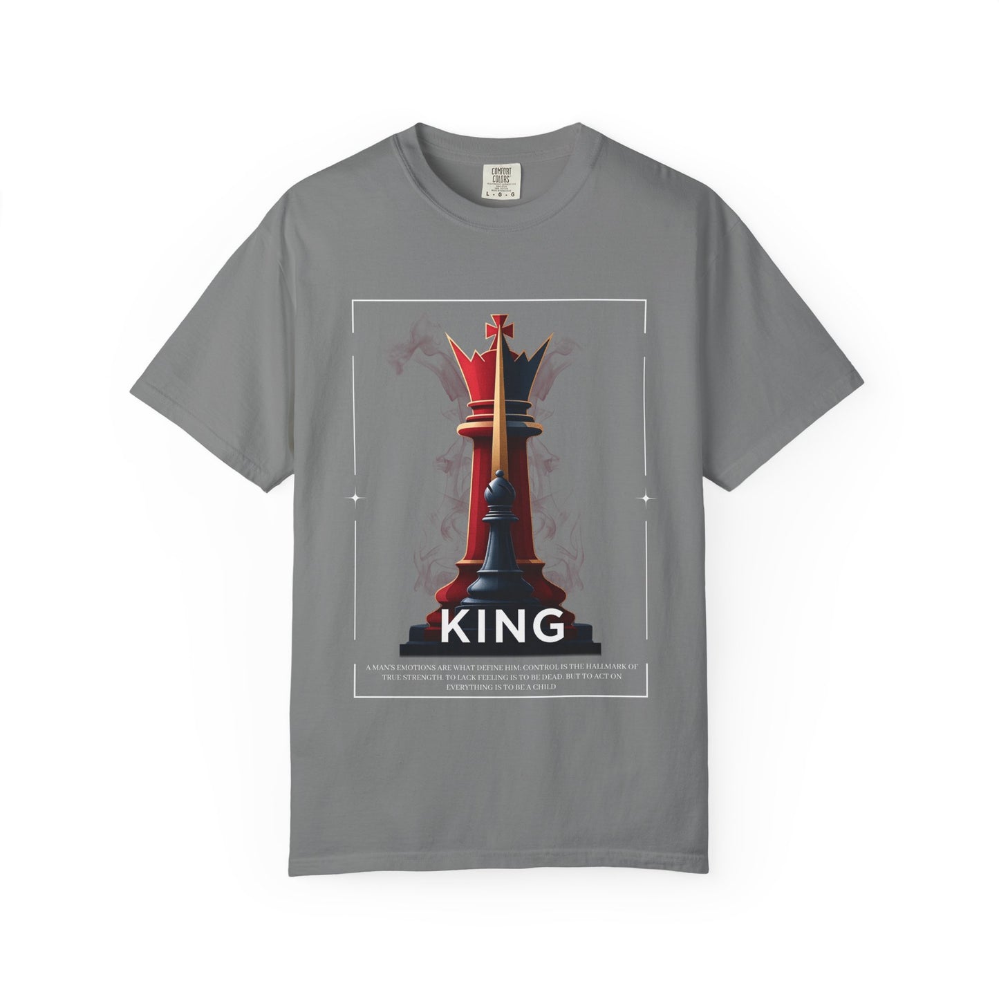 King Chess Piece T-Shirt — Bold Pawn-to-King Graphic Tee