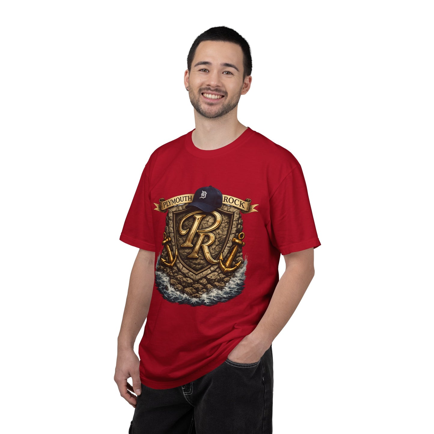P Rock Crest T-Shirt — Nautical Anchor PR Logo Tee