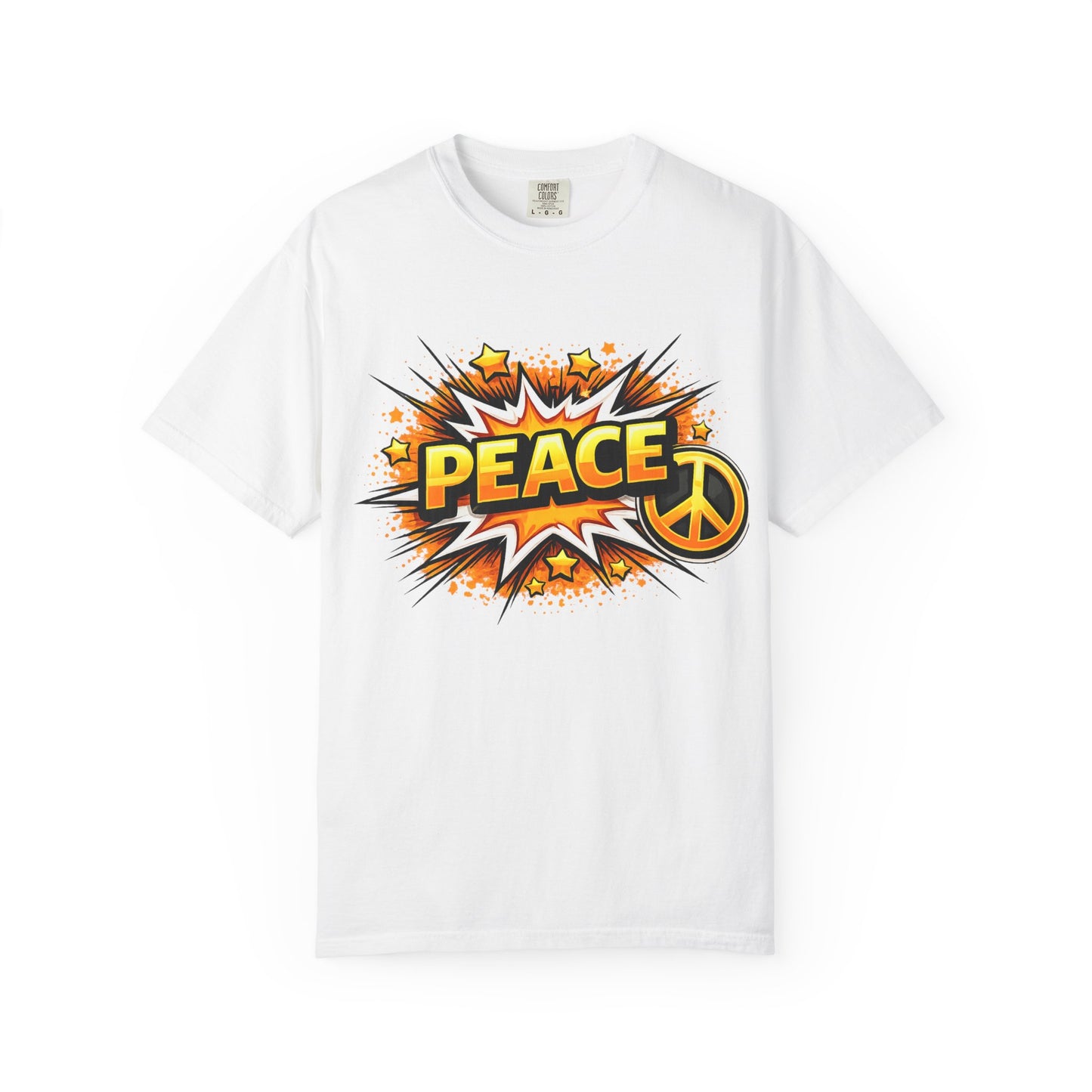 Peace Pop Art T-Shirt — Retro Comic Peace Sign Tee