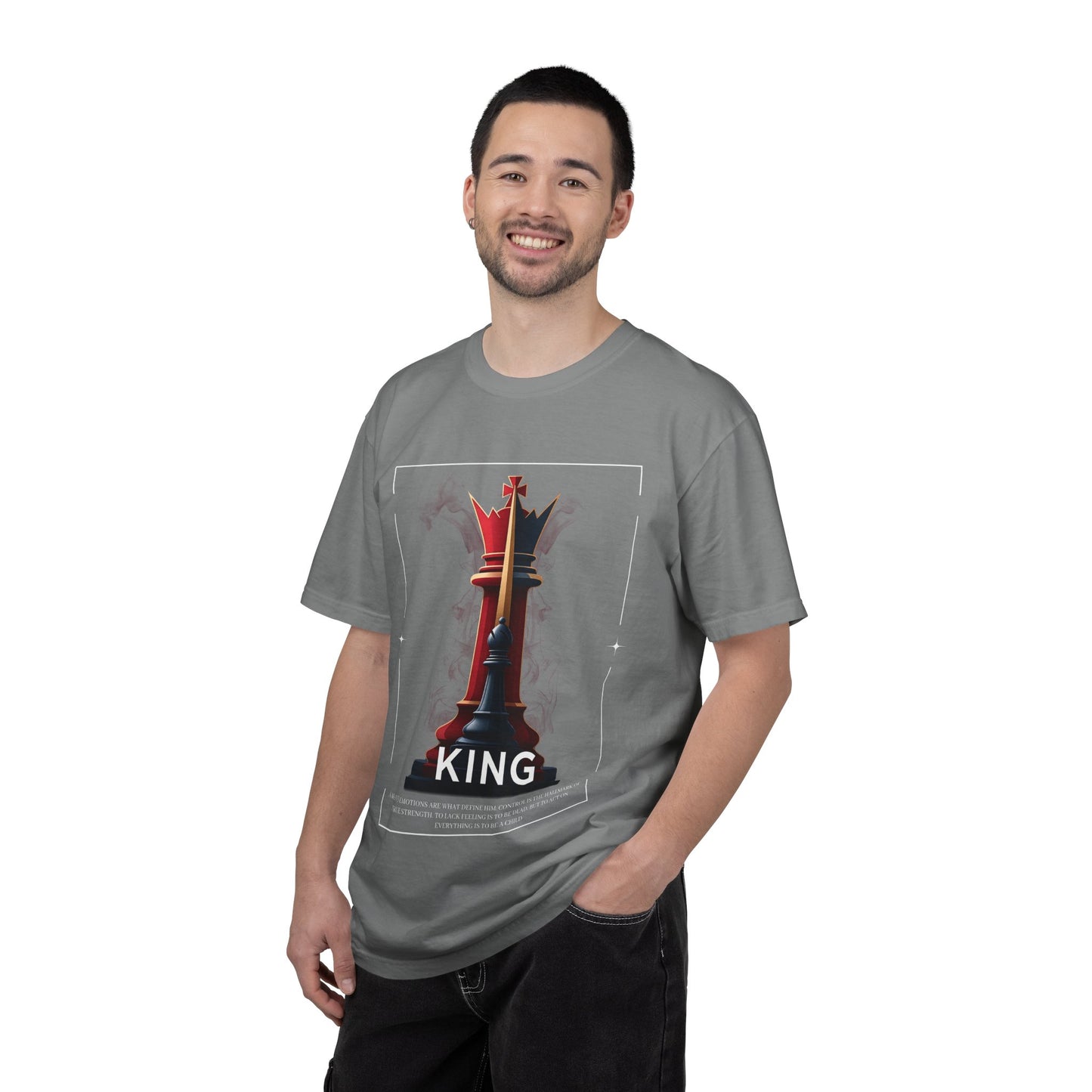 King Chess Piece T-Shirt — Bold Pawn-to-King Graphic Tee